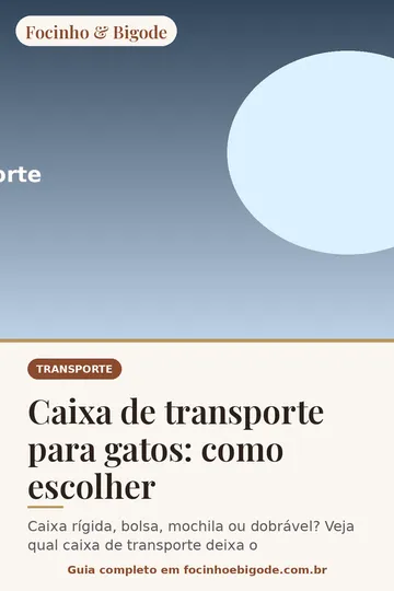 Capa vertical do guia: Caixa de transporte para gatos: como escolher