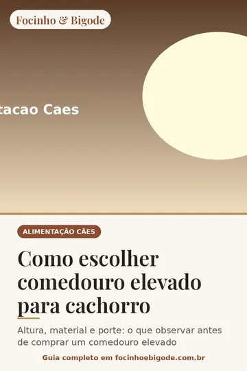 Capa vertical do guia: Como escolher comedouro elevado para cachorro