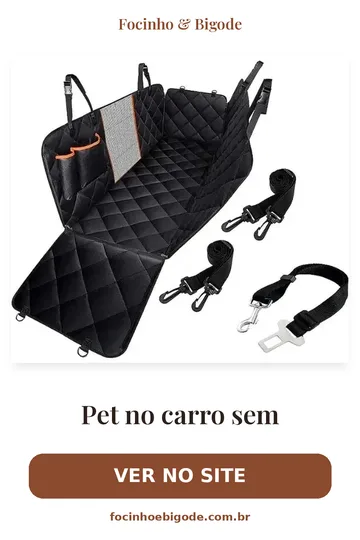 Capa vertical do guia: Pet no carro sem estragar o banco