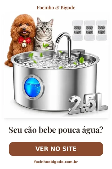 Capa vertical do guia: Seu cão bebe pouca água?