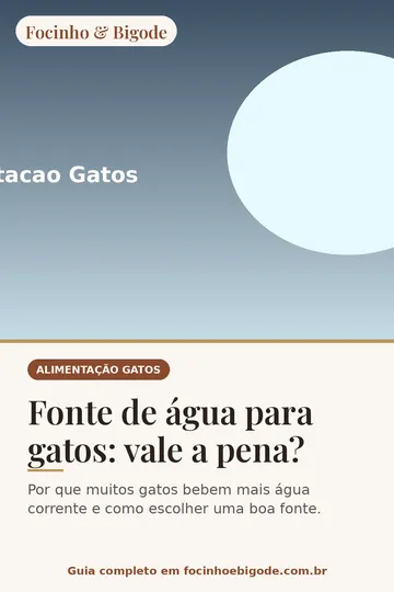 Capa vertical do guia: Fonte de água para gatos: vale a pena?