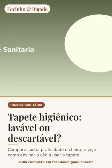 Capa vertical do guia: Tapete higiênico: lavável ou descartável?